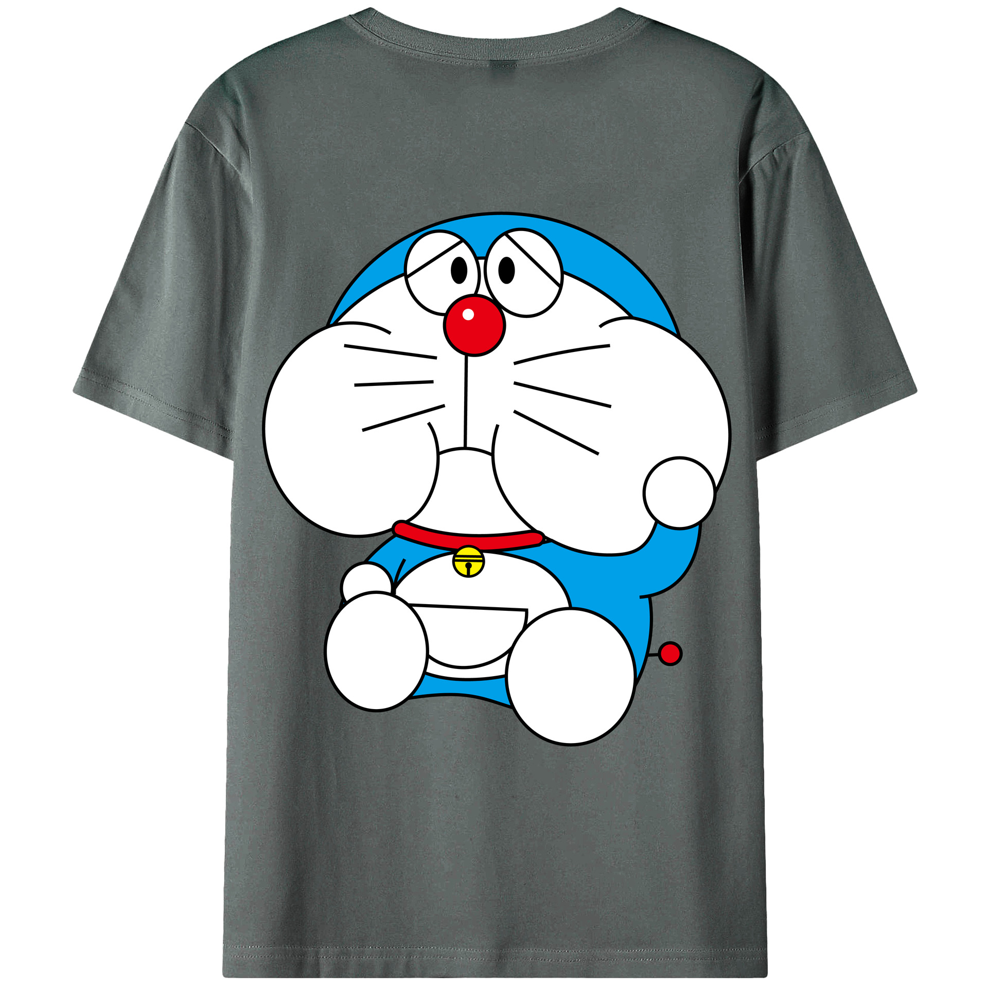 （画像用） ドラえもん Doraemon 綿100％ メンズ半袖Tシャツ（バックプリント） 通気性